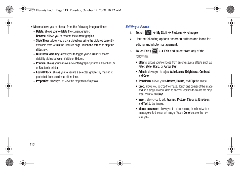 Samsung SGH-A867ZKAATT User Manual | Page 116 / 198