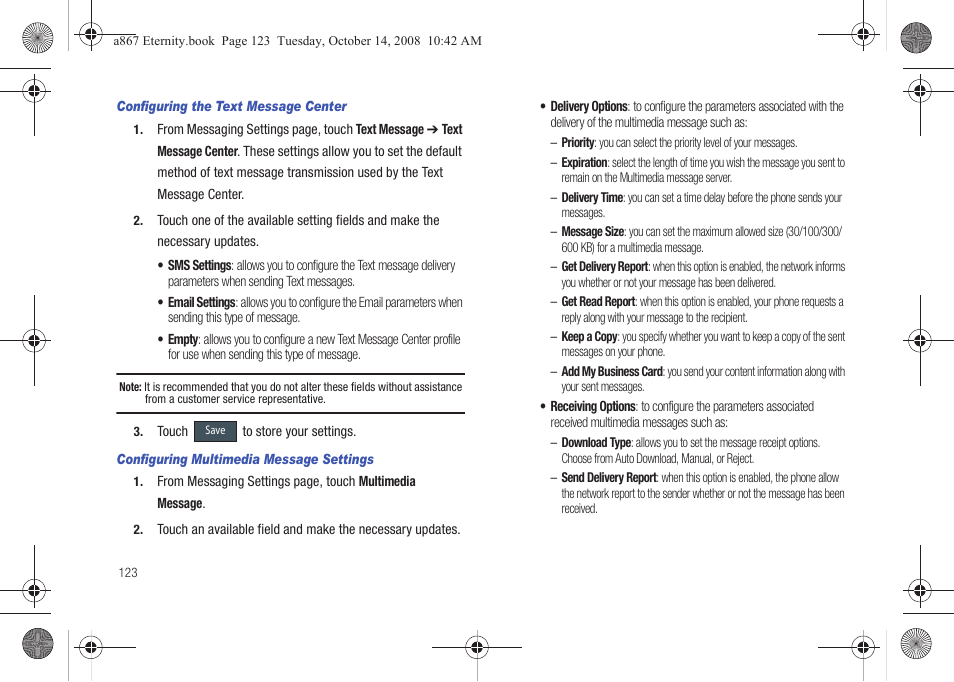 Samsung SGH-A867ZKAATT User Manual | Page 126 / 198