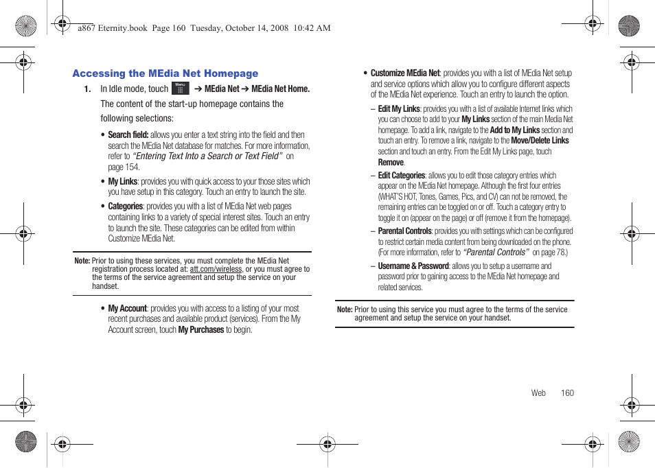 For more information, refer to | Samsung SGH-A867ZKAATT User Manual | Page 163 / 198