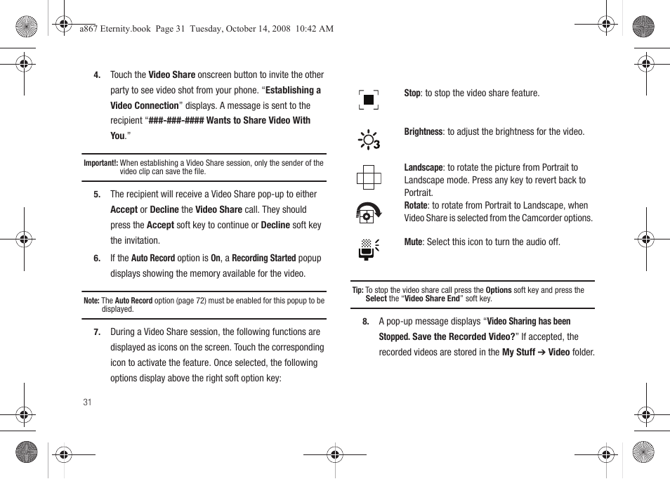 Samsung SGH-A867ZKAATT User Manual | Page 34 / 198