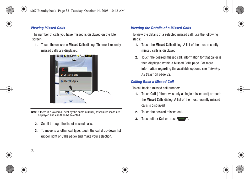 Samsung SGH-A867ZKAATT User Manual | Page 36 / 198