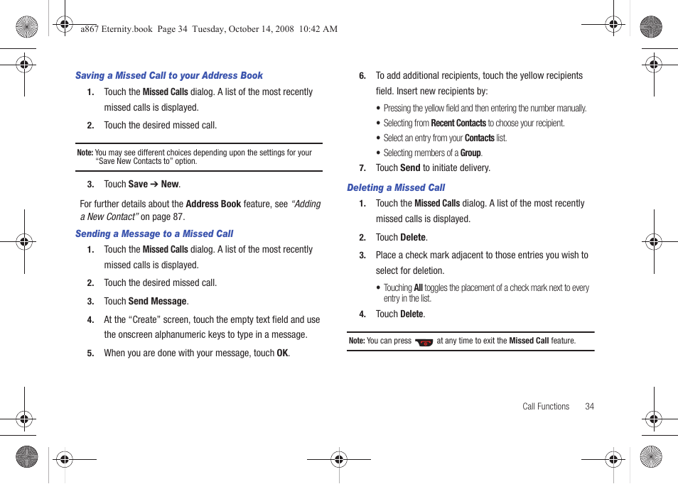 Samsung SGH-A867ZKAATT User Manual | Page 37 / 198
