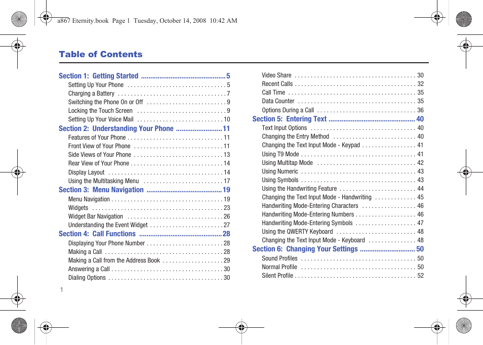 Samsung SGH-A867ZKAATT User Manual | Page 4 / 198