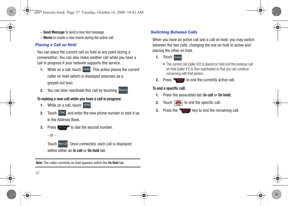 Samsung SGH-A867ZKAATT User Manual | Page 40 / 198