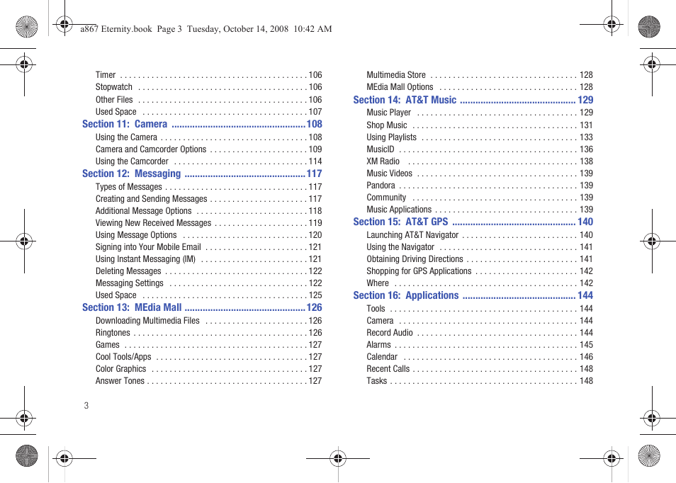 Samsung SGH-A867ZKAATT User Manual | Page 6 / 198