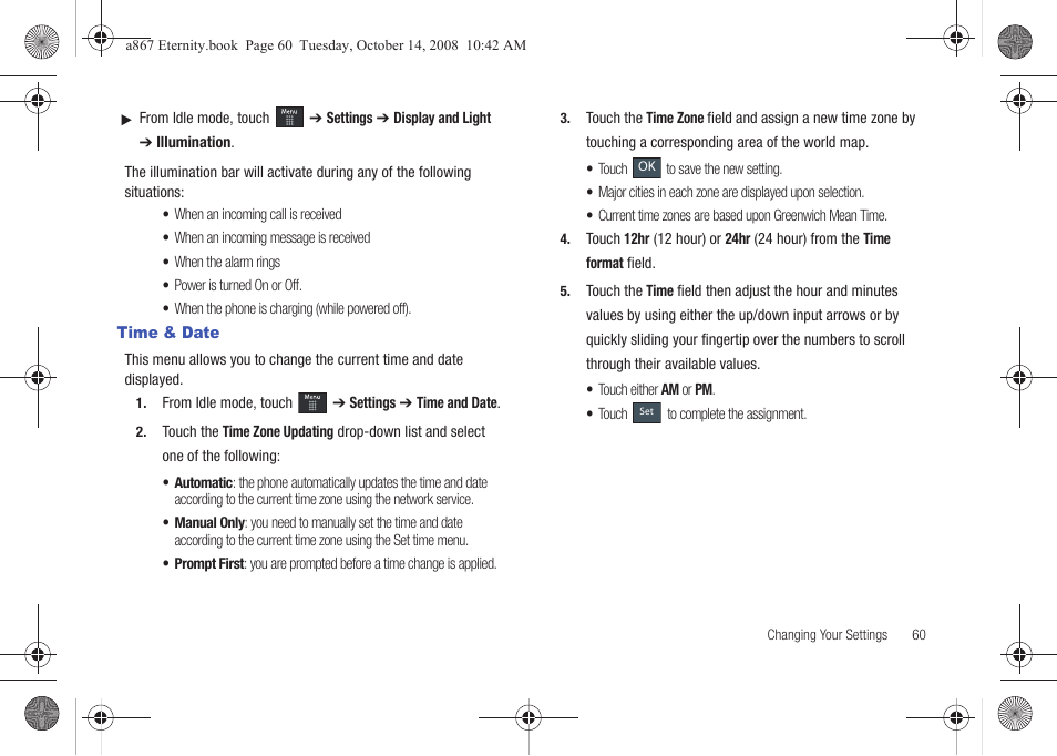 Time & date | Samsung SGH-A867ZKAATT User Manual | Page 63 / 198