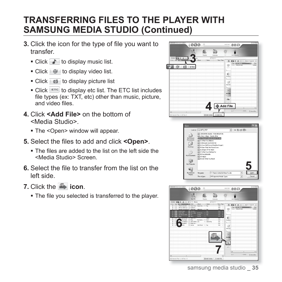 Samsung YP-T10JQB-XAC User Manual | Page 35 / 113