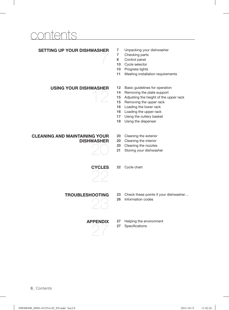 Samsung DW80F600UTB-AA User Manual | Page 6 / 96