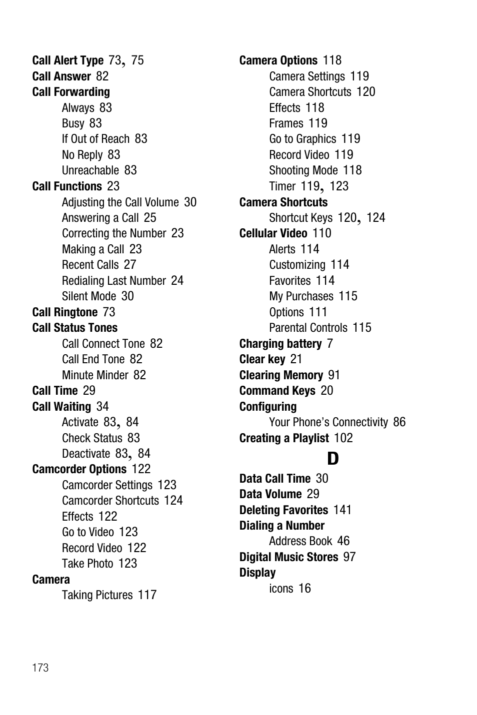 Samsung SGH-A737HBAATT User Manual | Page 176 / 180