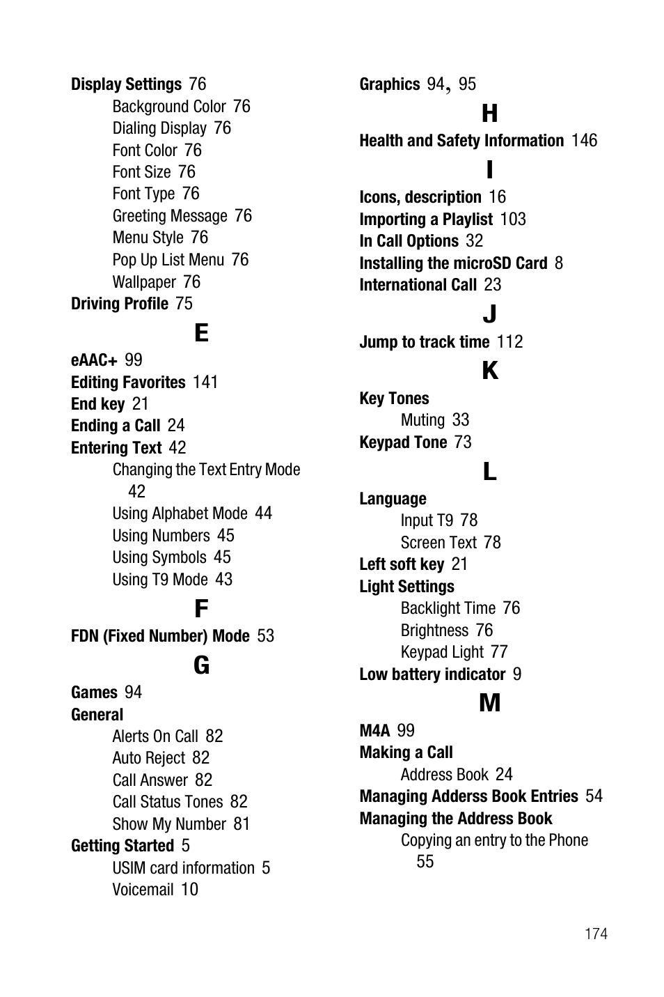 Samsung SGH-A737HBAATT User Manual | Page 177 / 180