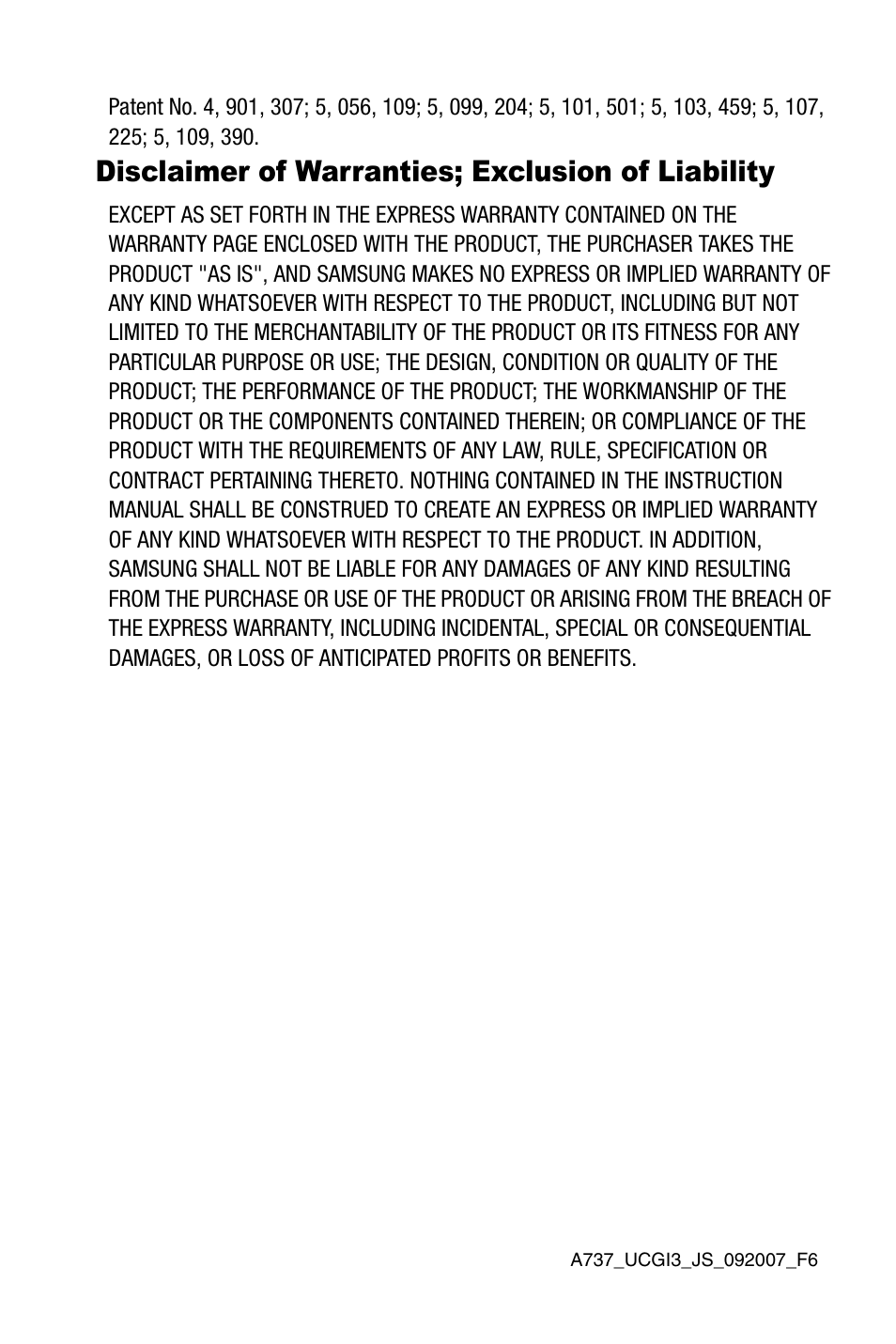 Disclaimer of warranties; exclusion of liability | Samsung SGH-A737HBAATT User Manual | Page 3 / 180