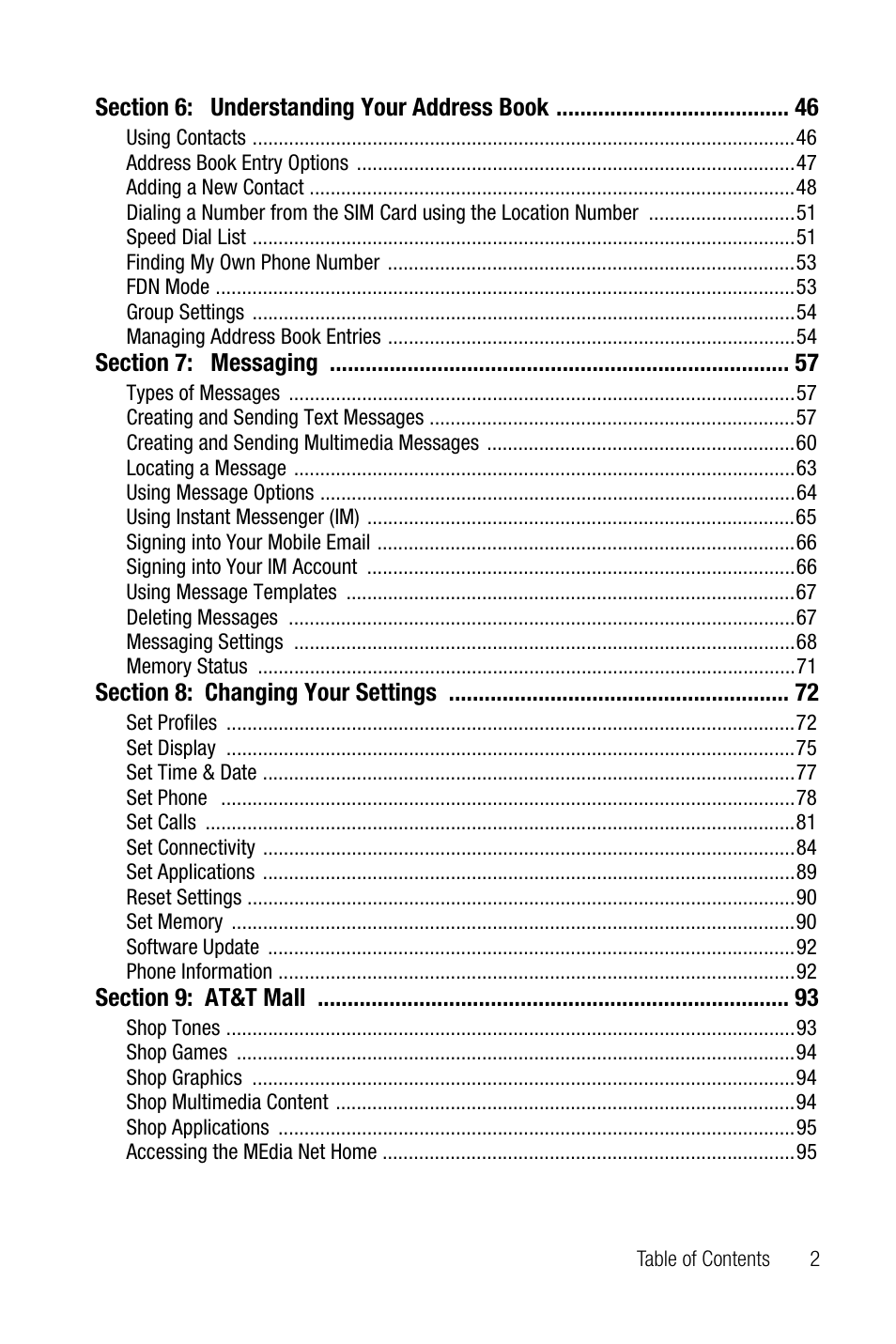 Samsung SGH-A737HBAATT User Manual | Page 5 / 180