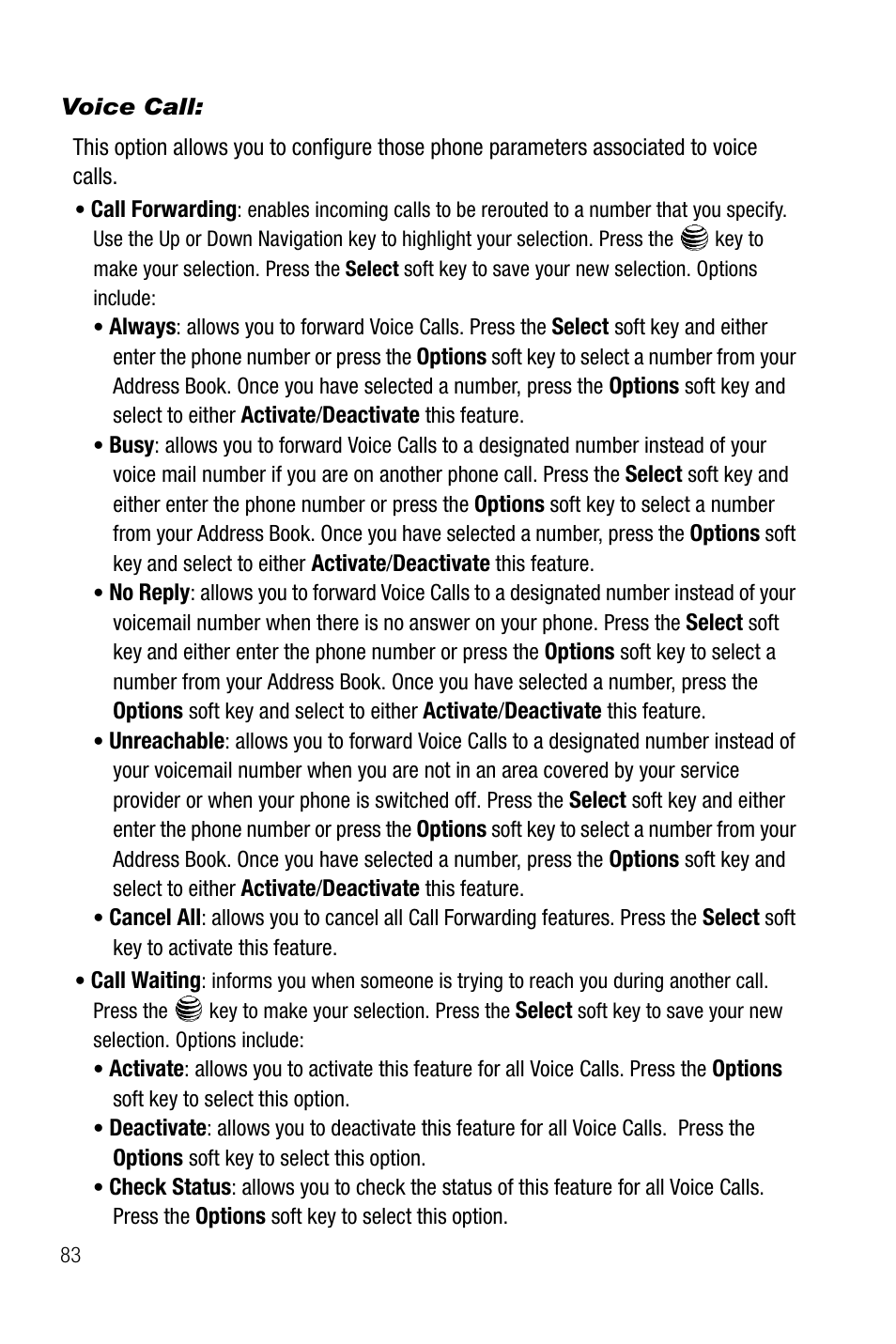 Voice call | Samsung SGH-A737HBAATT User Manual | Page 86 / 180