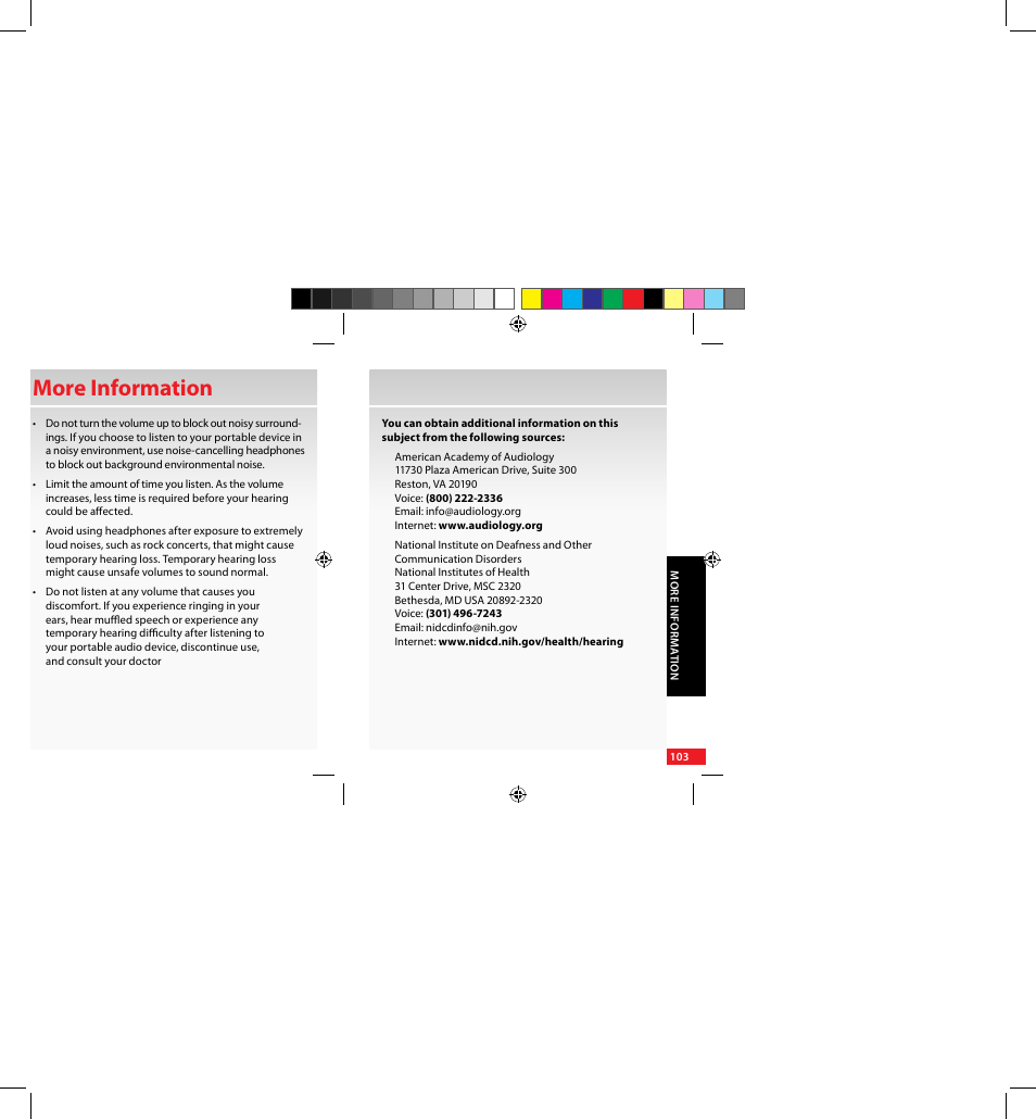 More information | Samsung SCH-U640EKAVZW User Manual | Page 103 / 105