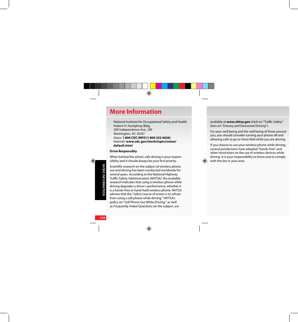 More information | Samsung SCH-U640EKAVZW User Manual | Page 104 / 105