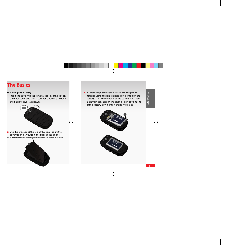 The basics | Samsung SCH-U640EKAVZW User Manual | Page 11 / 105