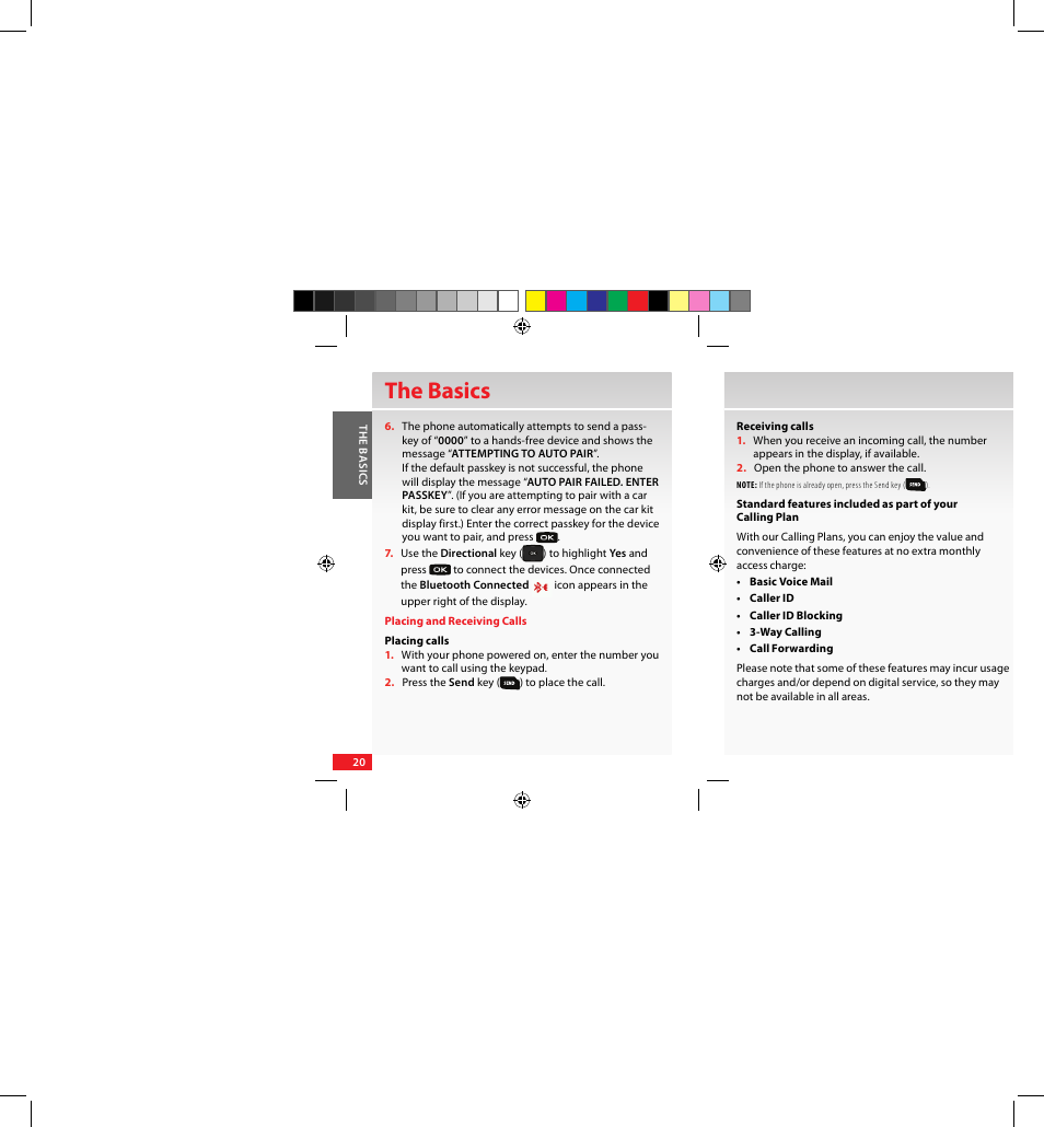 The basics | Samsung SCH-U640EKAVZW User Manual | Page 20 / 105