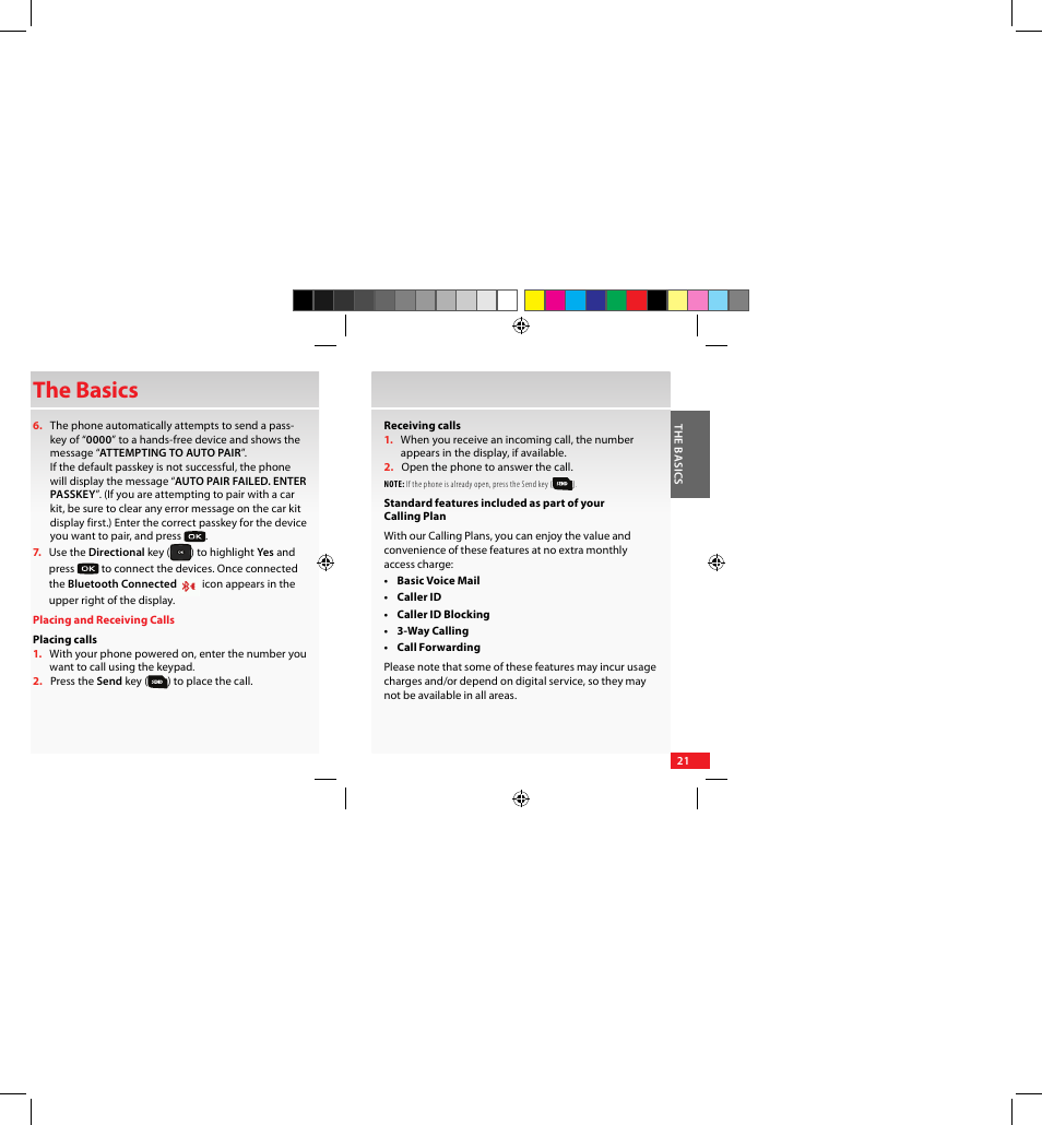 The basics | Samsung SCH-U640EKAVZW User Manual | Page 21 / 105