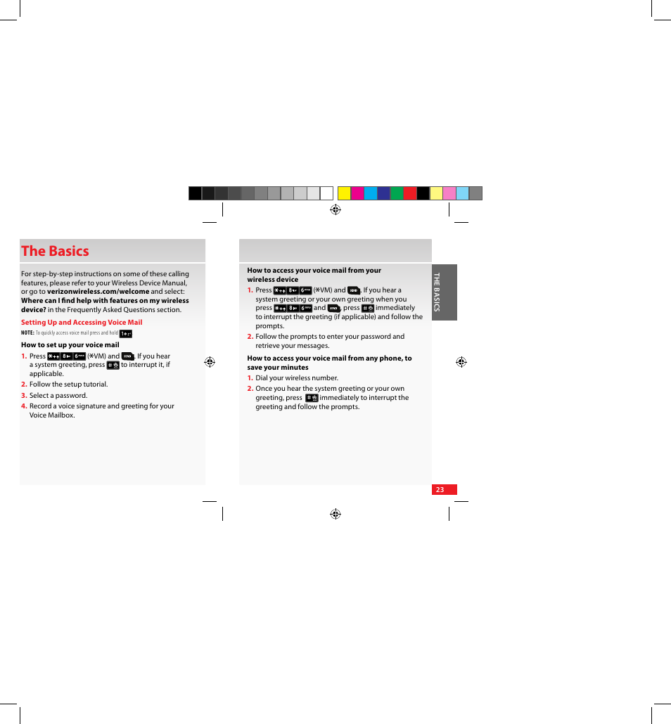 The basics | Samsung SCH-U640EKAVZW User Manual | Page 23 / 105