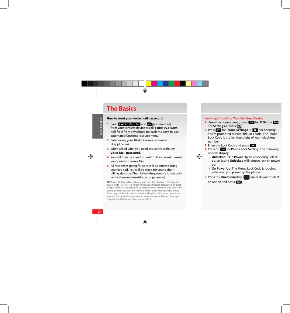 The basics | Samsung SCH-U640EKAVZW User Manual | Page 24 / 105