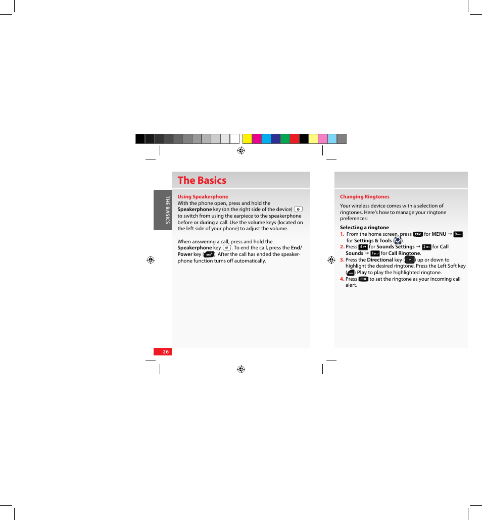 The basics | Samsung SCH-U640EKAVZW User Manual | Page 26 / 105