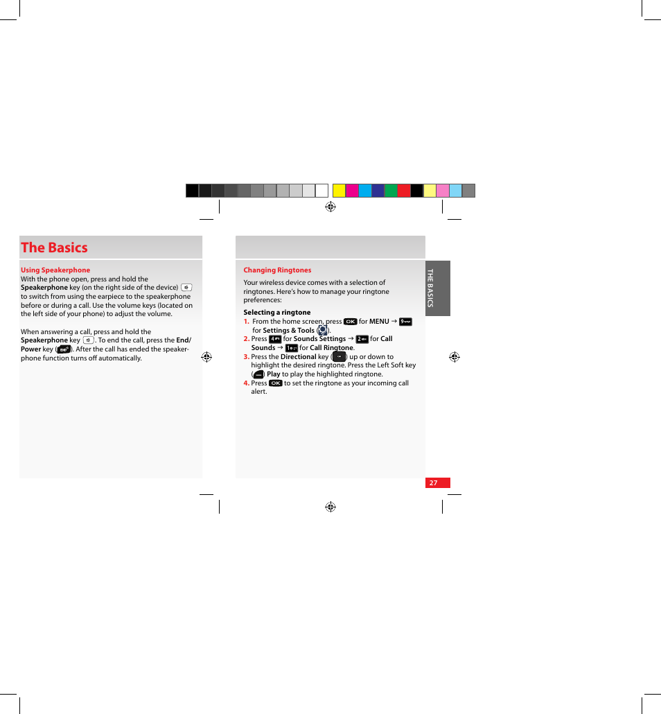 The basics | Samsung SCH-U640EKAVZW User Manual | Page 27 / 105