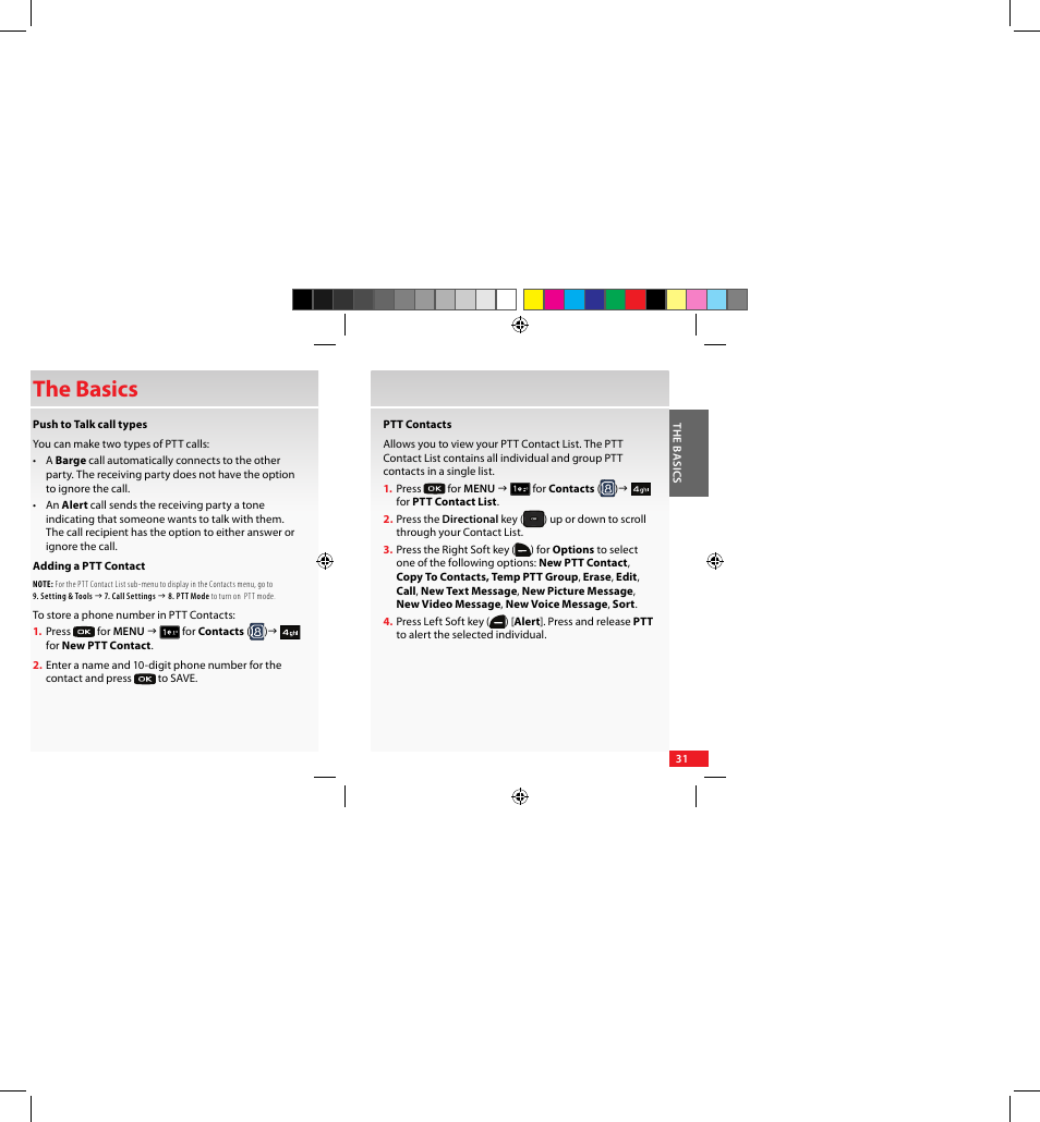 The basics | Samsung SCH-U640EKAVZW User Manual | Page 31 / 105