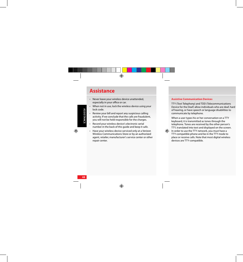 Assistance | Samsung SCH-U640EKAVZW User Manual | Page 48 / 105