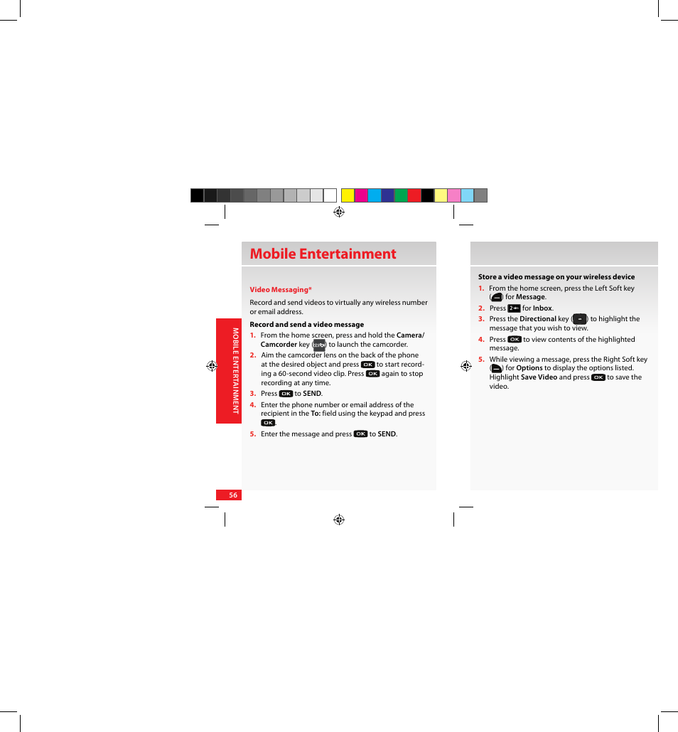 Mobile entertainment | Samsung SCH-U640EKAVZW User Manual | Page 56 / 105