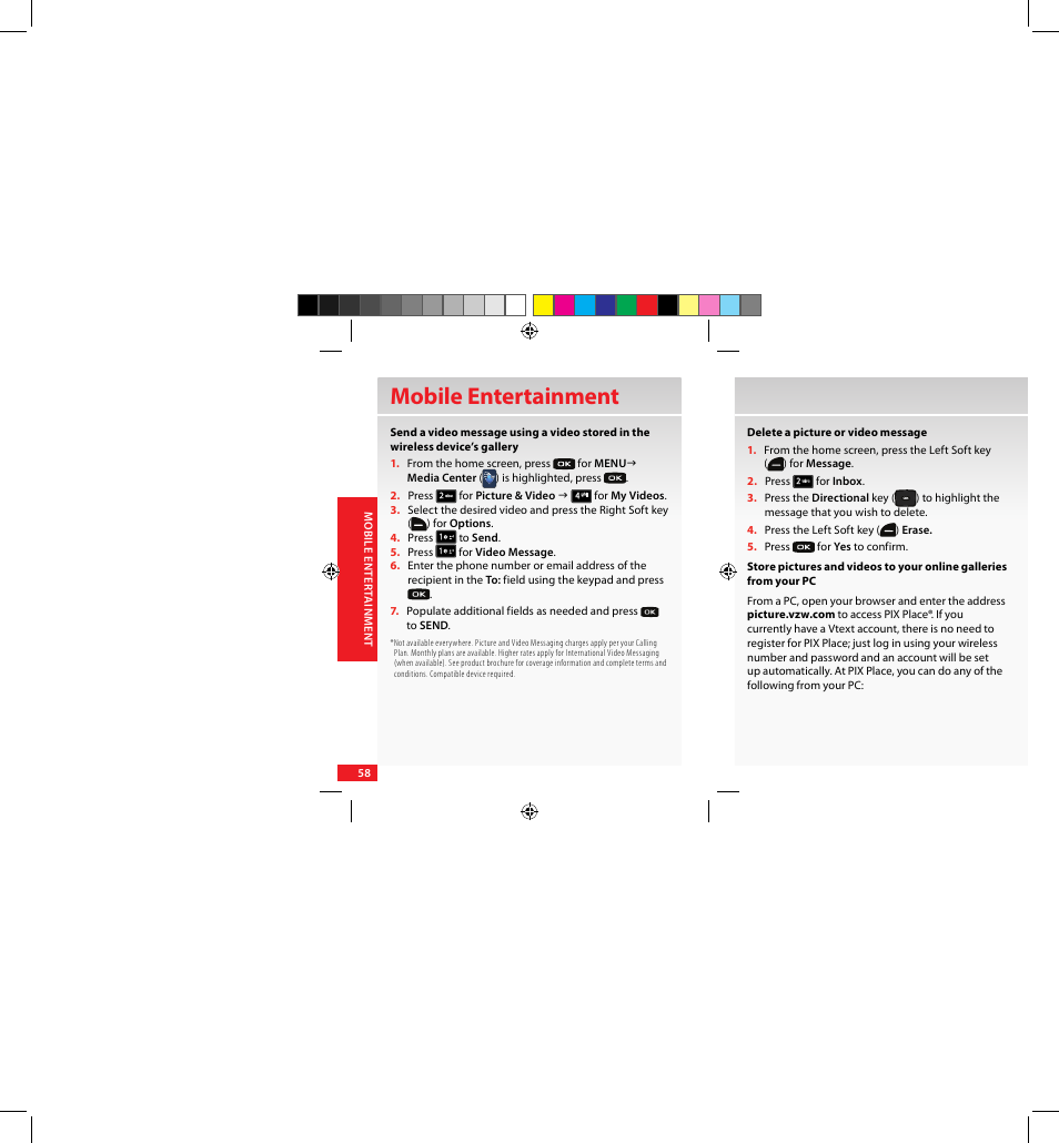 Mobile entertainment | Samsung SCH-U640EKAVZW User Manual | Page 58 / 105