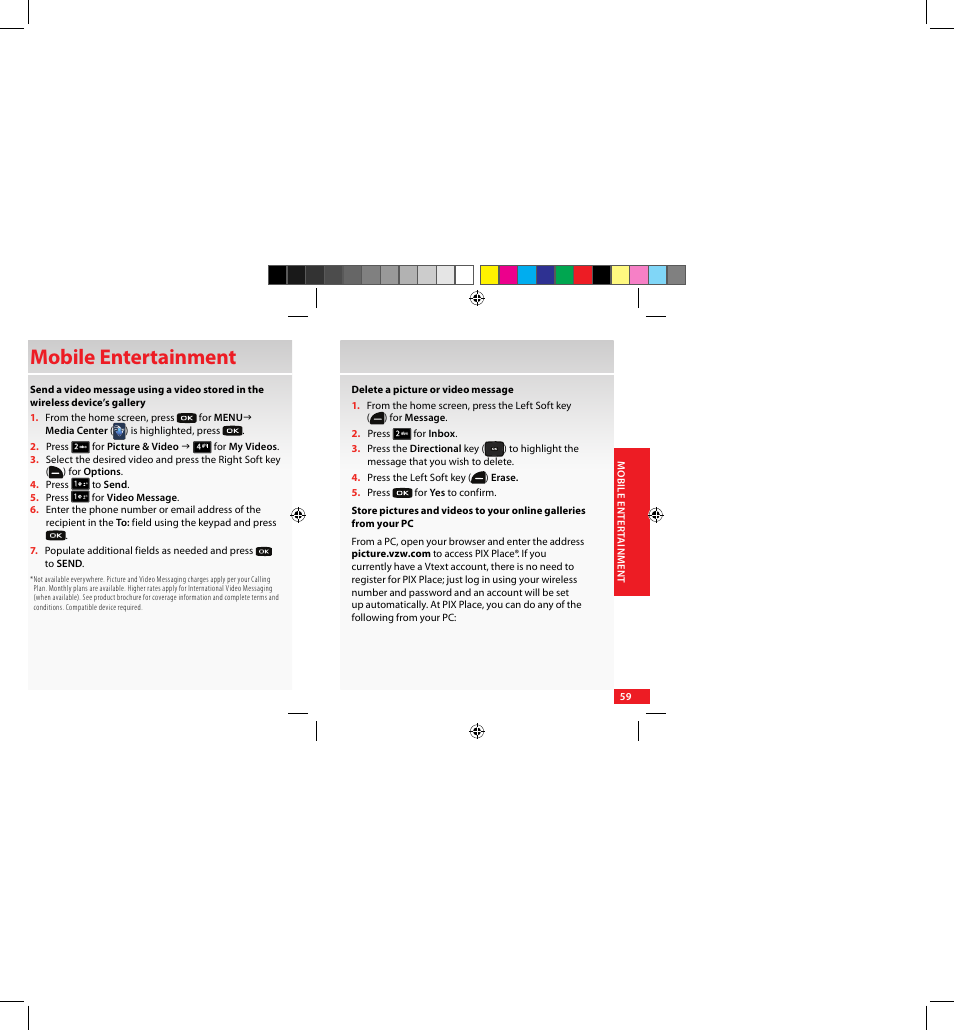 Mobile entertainment | Samsung SCH-U640EKAVZW User Manual | Page 59 / 105