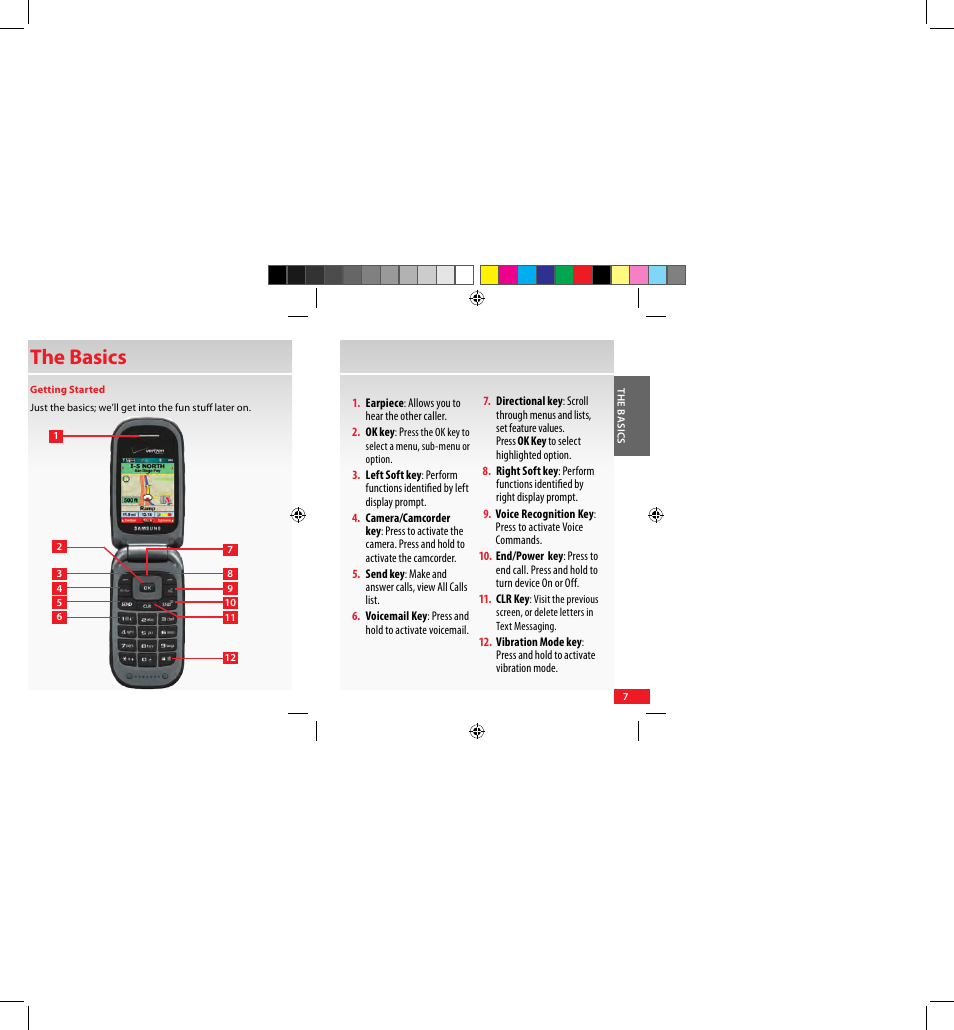 The basics | Samsung SCH-U640EKAVZW User Manual | Page 7 / 105