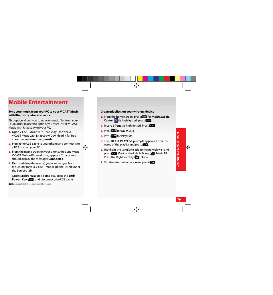 Mobile entertainment | Samsung SCH-U640EKAVZW User Manual | Page 79 / 105