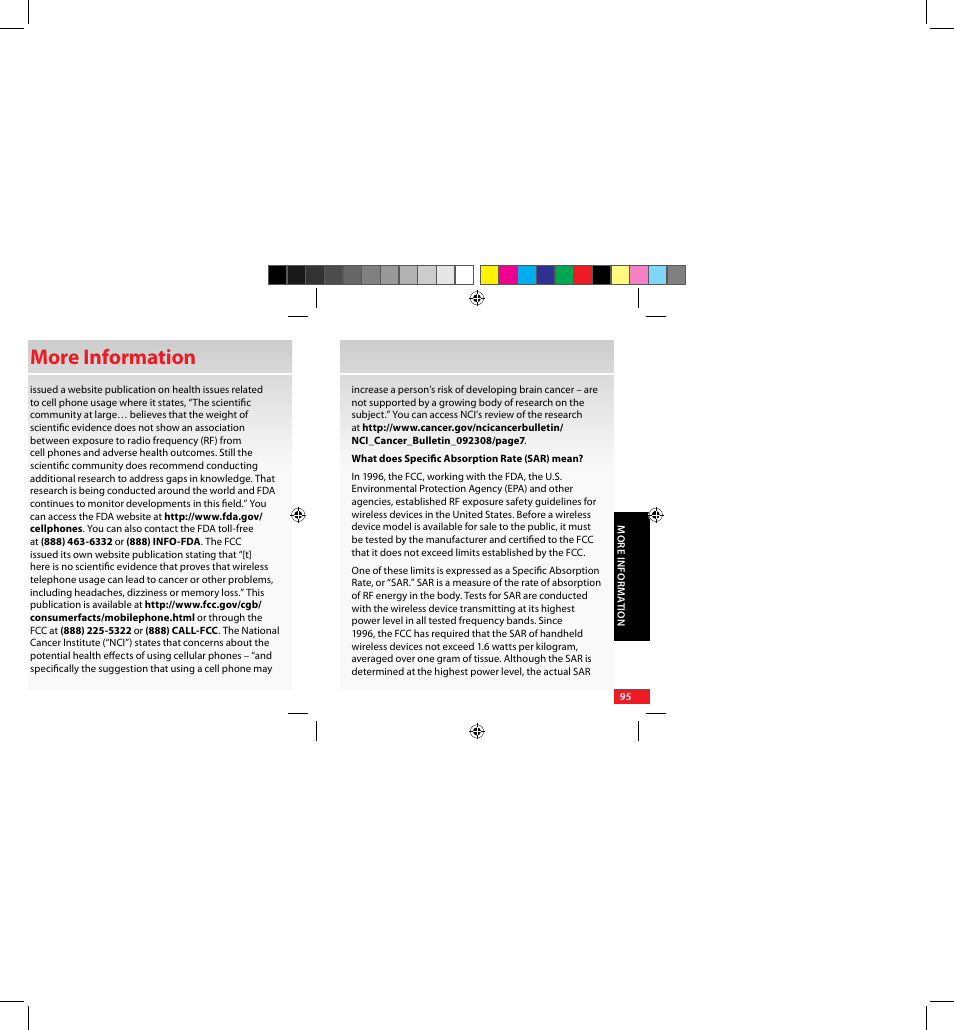 More information | Samsung SCH-U640EKAVZW User Manual | Page 95 / 105