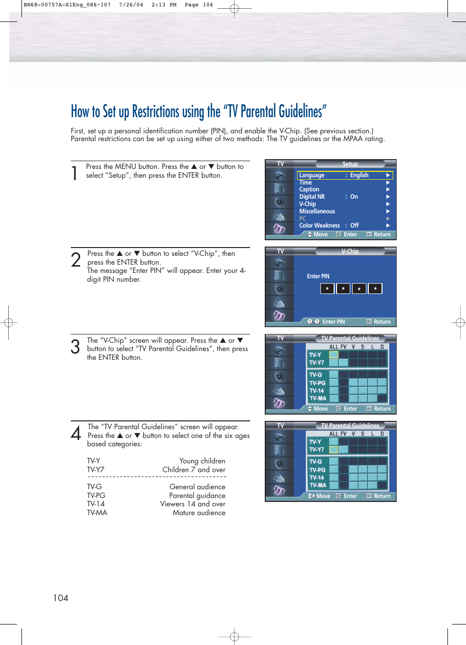 Samsung HPP4271X-XAA User Manual | Page 104 / 116