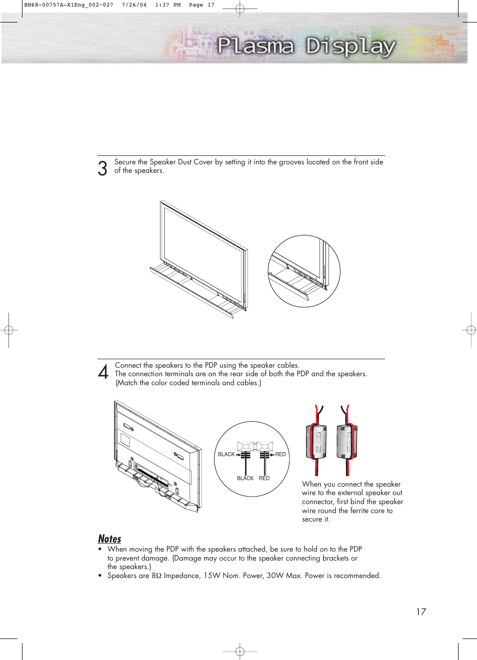 Samsung HPP4271X-XAA User Manual | Page 17 / 116