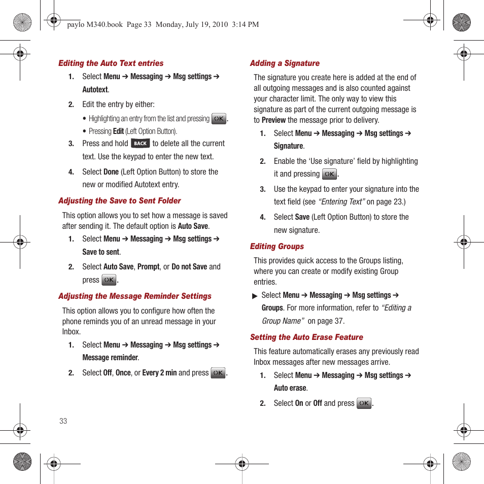 Samsung SPH-M340ZPAVMU User Manual | Page 36 / 106