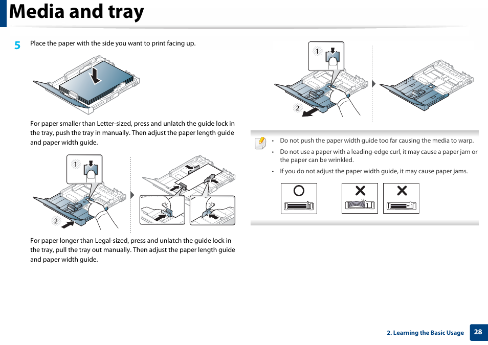 Media and tray | Samsung SL-C410W-XAA User Manual | Page 28 / 232