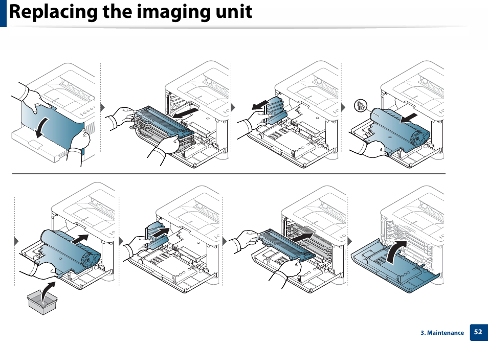 Replacing the imaging unit | Samsung SL-C410W-XAA User Manual | Page 52 / 232