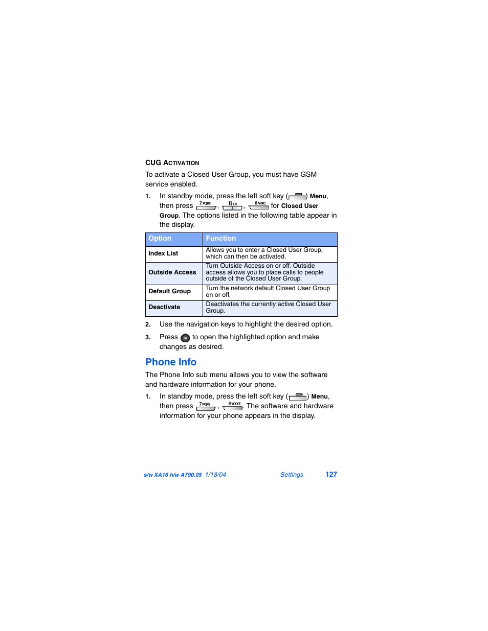 Phone info | Samsung SCH-A790ZKVXAR User Manual | Page 135 / 198