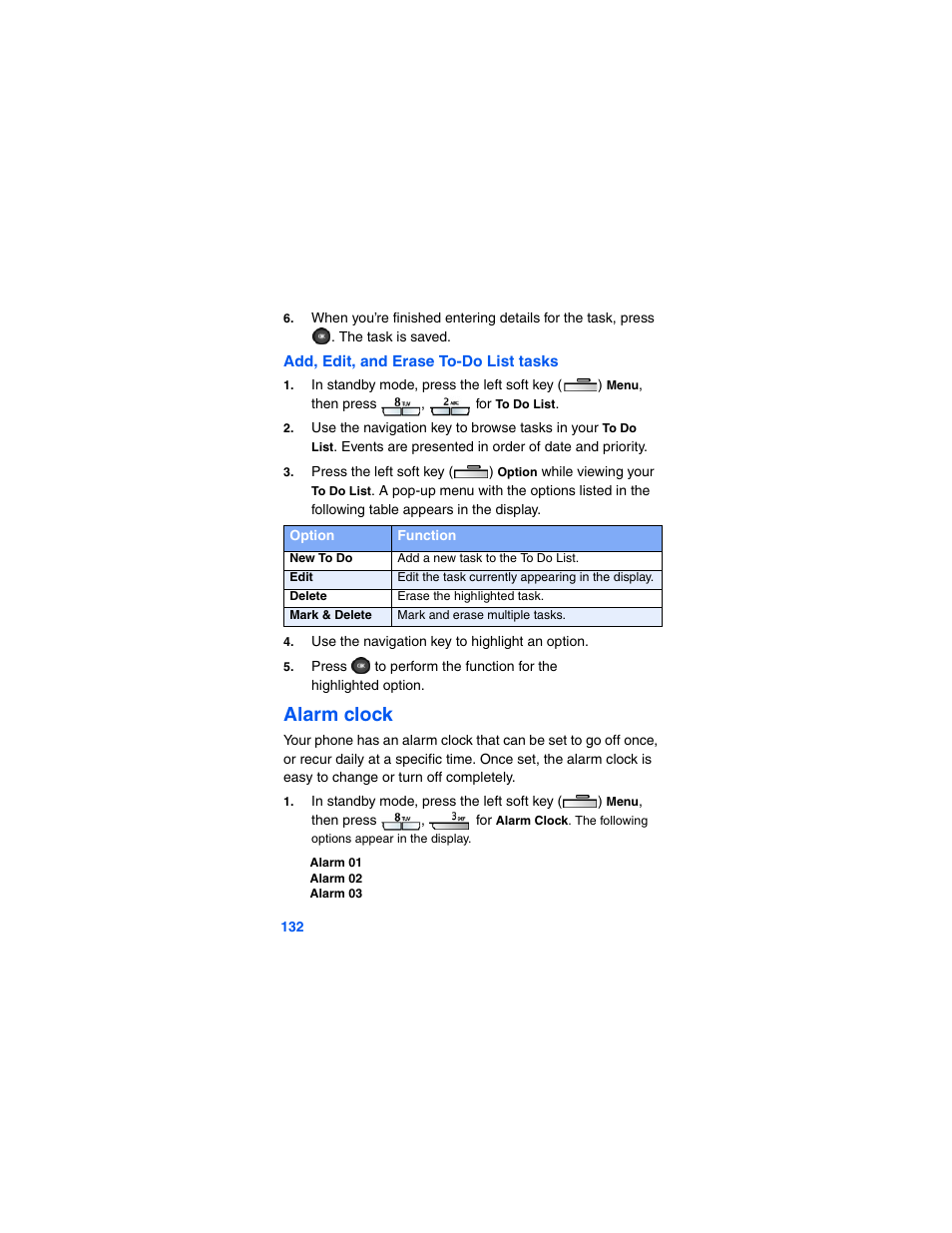 Alarm clock | Samsung SCH-A790ZKVXAR User Manual | Page 140 / 198