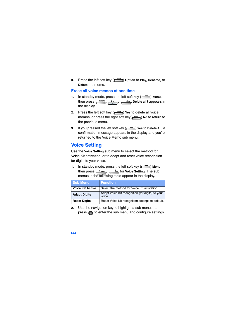 Voice setting | Samsung SCH-A790ZKVXAR User Manual | Page 152 / 198