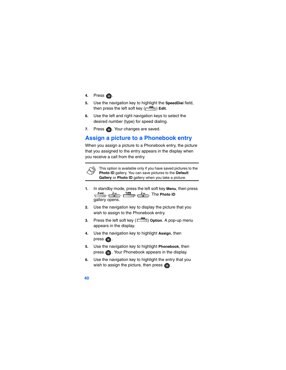Assign a picture to a phonebook entry | Samsung SCH-A790ZKVXAR User Manual | Page 48 / 198
