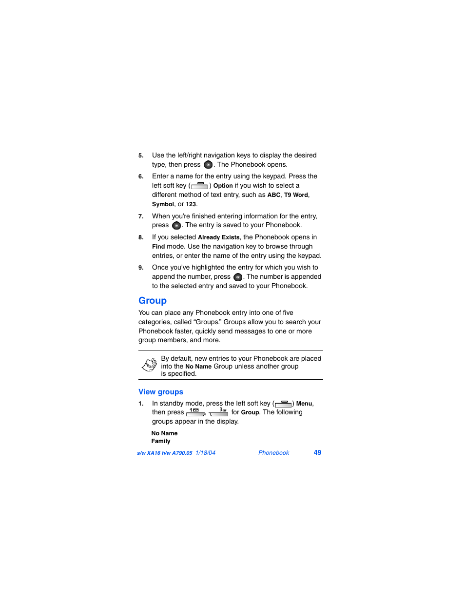 Group | Samsung SCH-A790ZKVXAR User Manual | Page 57 / 198