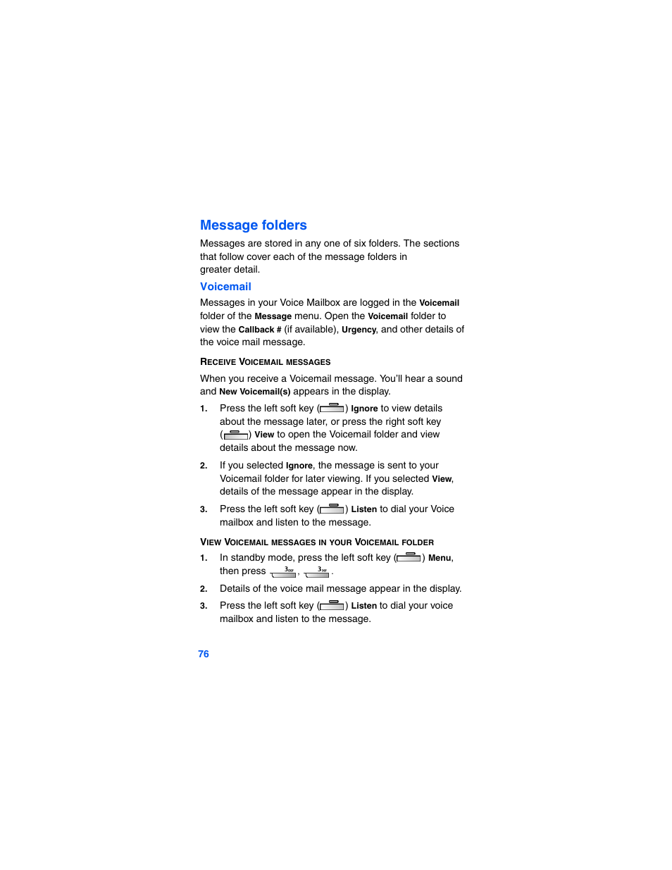 Message folders | Samsung SCH-A790ZKVXAR User Manual | Page 84 / 198