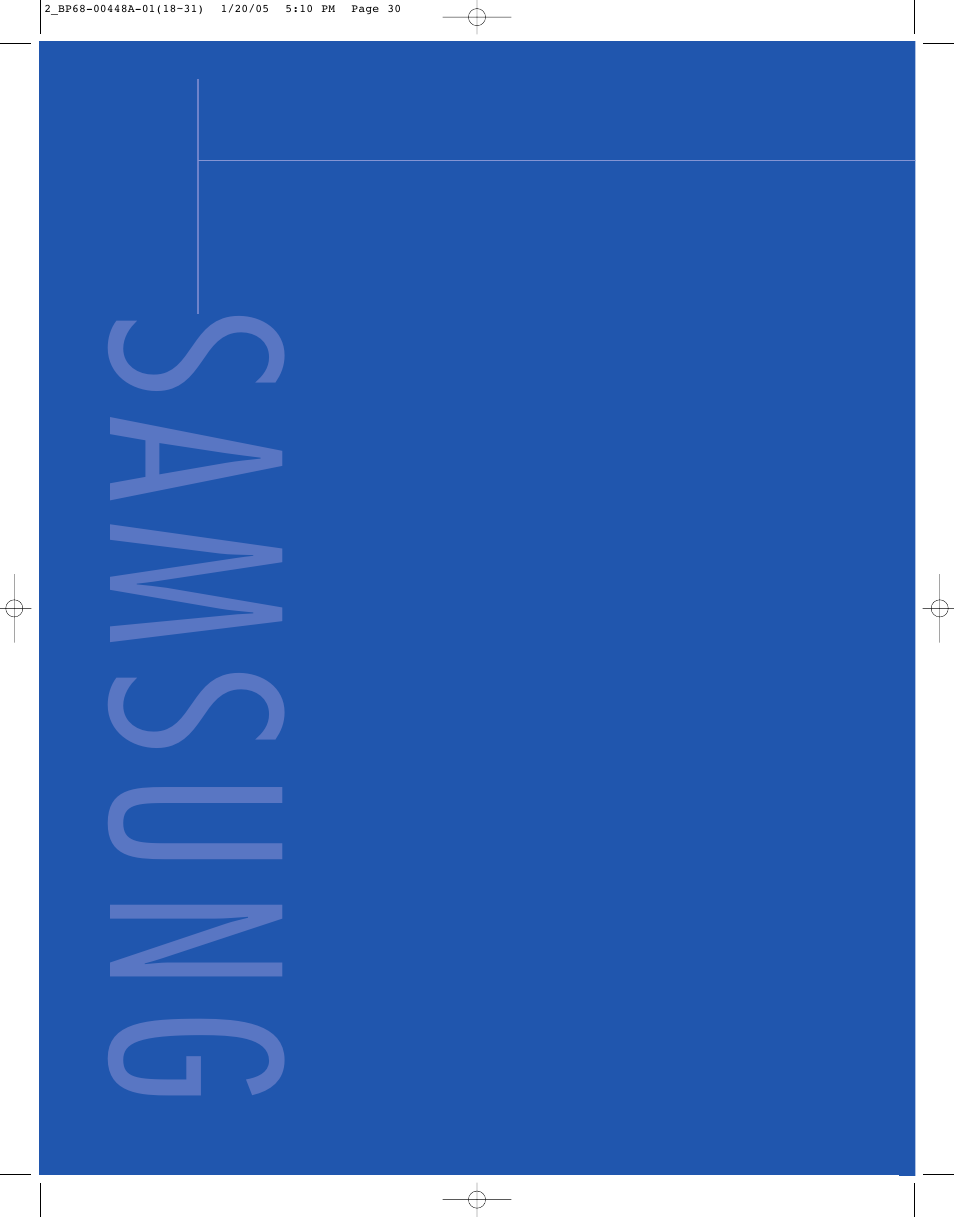 Samsung | Samsung HLR5087WX-XAA User Manual | Page 30 / 104