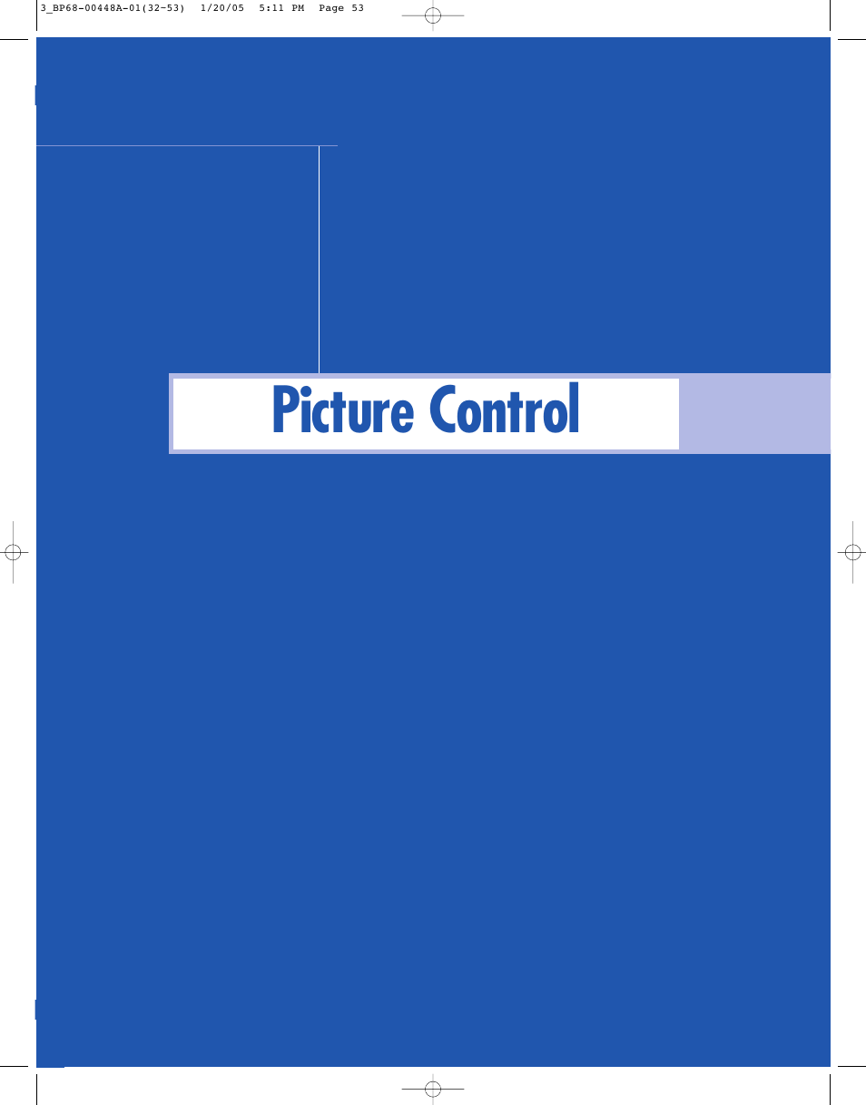 Picture control | Samsung HLR5087WX-XAA User Manual | Page 53 / 104