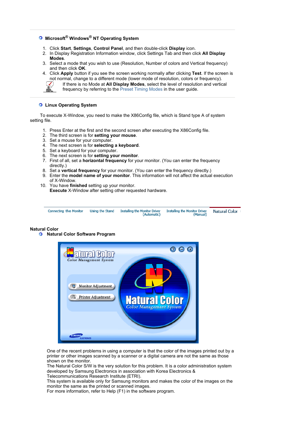 Adjusting your monitor | Samsung LS24BRBAB-XAA User Manual | Page 27 / 84