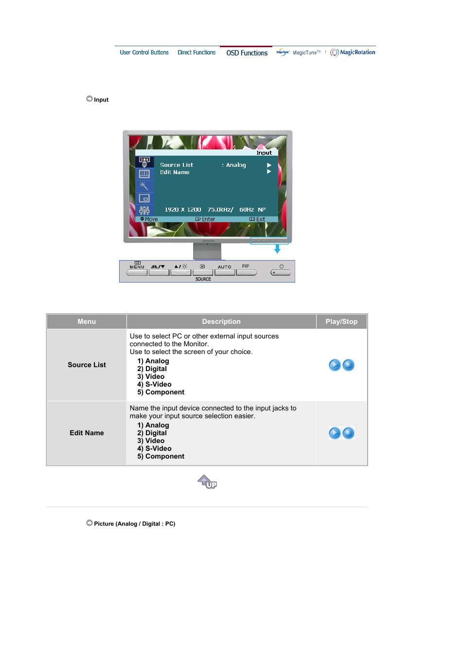 Magictune | Samsung LS24BRBAB-XAA User Manual | Page 34 / 84