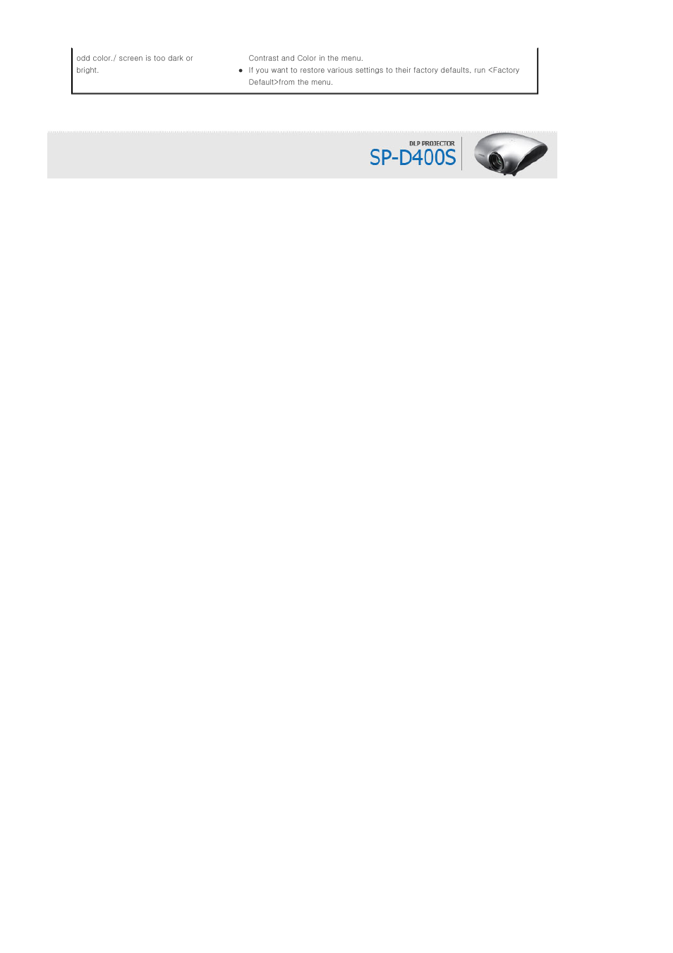Samsung SPD400SX-ZA User Manual | Page 32 / 38